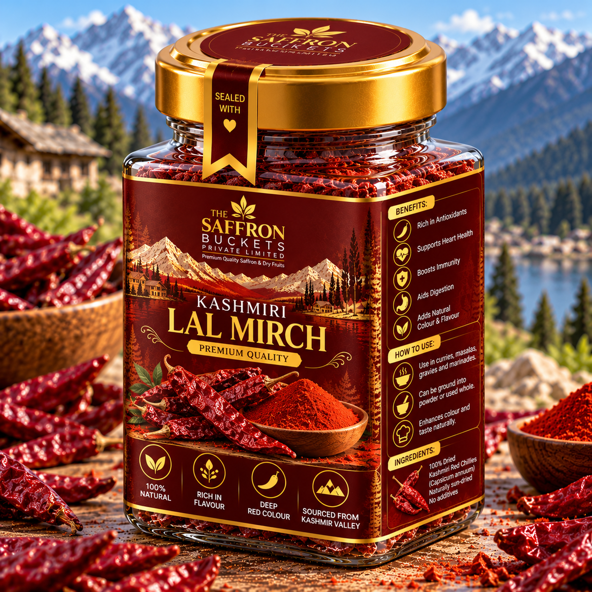Kashmiri Lal Mirch (Red Chilli)