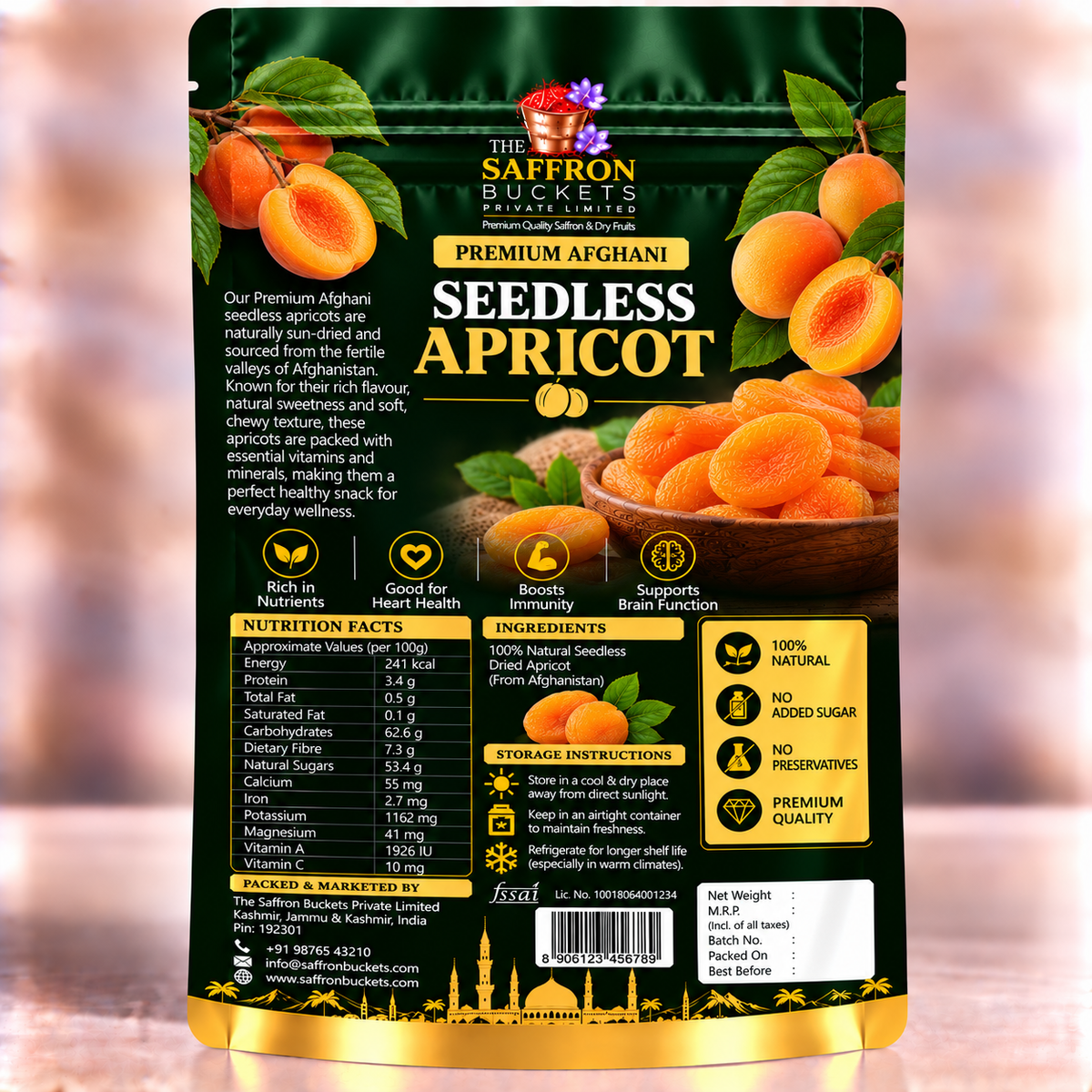 Seedless Apricot (Dried)