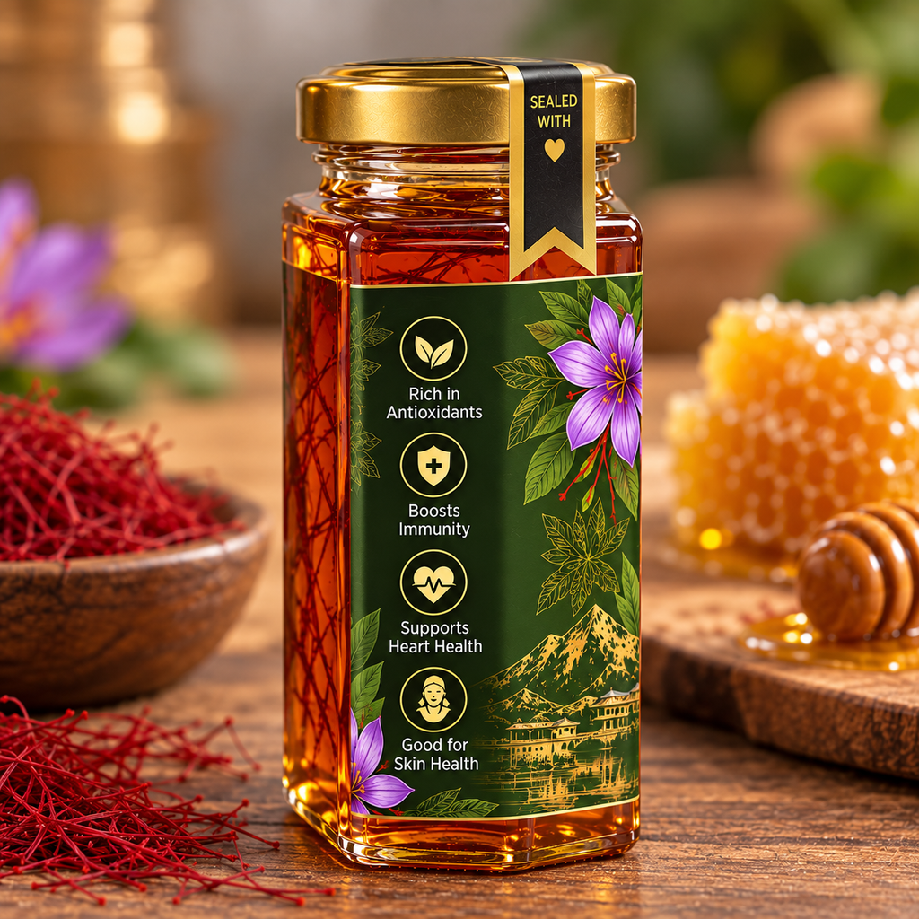 Kesar Honey (Saffron Honey)